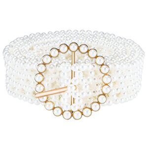 6211 Pearl Belts Women Wedding Sash Belt Round Fashion Dress Waist Chain